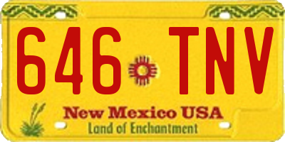 NM license plate 646TNV