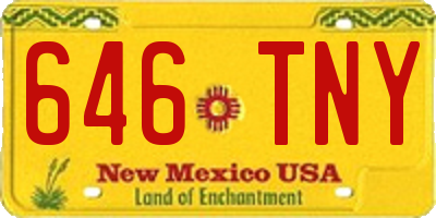 NM license plate 646TNY