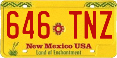 NM license plate 646TNZ