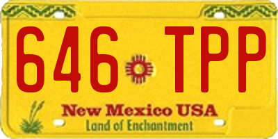 NM license plate 646TPP