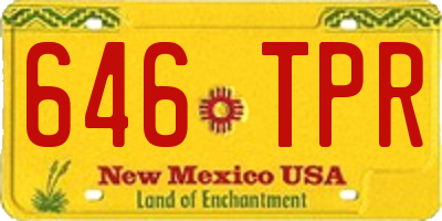 NM license plate 646TPR