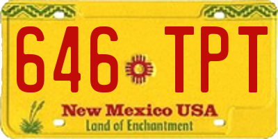 NM license plate 646TPT