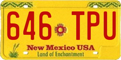 NM license plate 646TPU