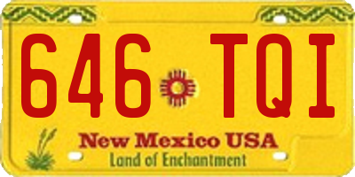 NM license plate 646TQI