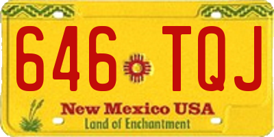 NM license plate 646TQJ