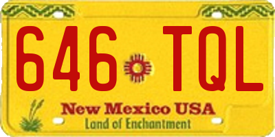 NM license plate 646TQL