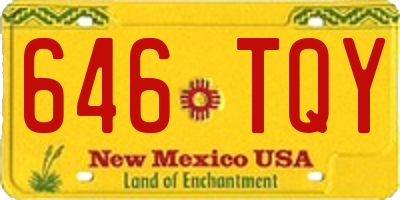 NM license plate 646TQY