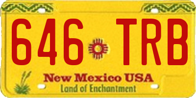 NM license plate 646TRB