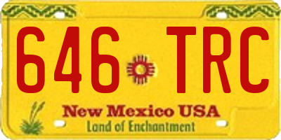 NM license plate 646TRC