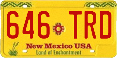 NM license plate 646TRD