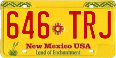 NM license plate 646TRJ