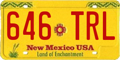 NM license plate 646TRL