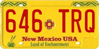 NM license plate 646TRQ