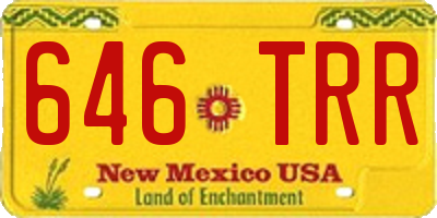 NM license plate 646TRR