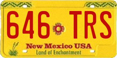 NM license plate 646TRS