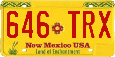 NM license plate 646TRX