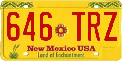 NM license plate 646TRZ