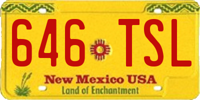 NM license plate 646TSL