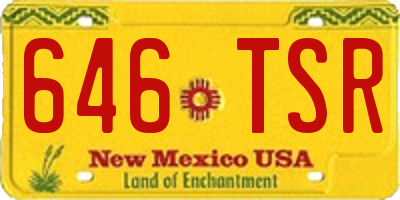 NM license plate 646TSR