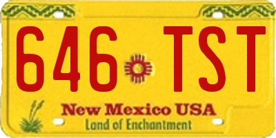 NM license plate 646TST