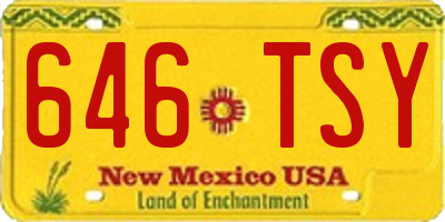 NM license plate 646TSY