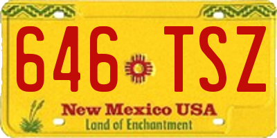 NM license plate 646TSZ
