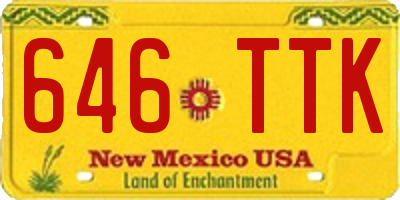 NM license plate 646TTK