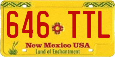 NM license plate 646TTL