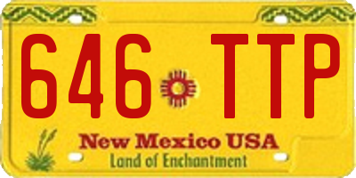 NM license plate 646TTP