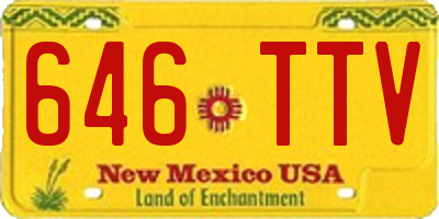 NM license plate 646TTV