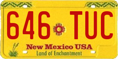 NM license plate 646TUC
