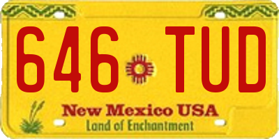 NM license plate 646TUD