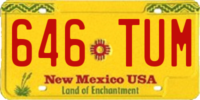 NM license plate 646TUM