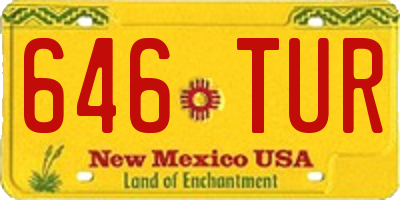 NM license plate 646TUR
