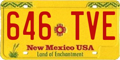 NM license plate 646TVE