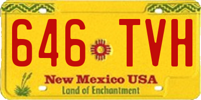 NM license plate 646TVH