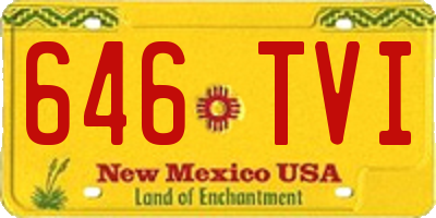 NM license plate 646TVI
