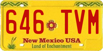 NM license plate 646TVM