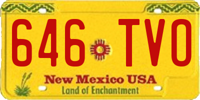 NM license plate 646TVO