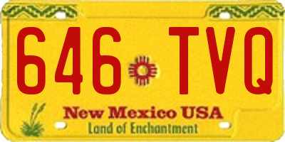 NM license plate 646TVQ