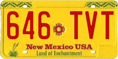 NM license plate 646TVT