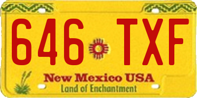NM license plate 646TXF