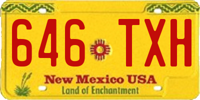 NM license plate 646TXH