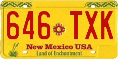 NM license plate 646TXK