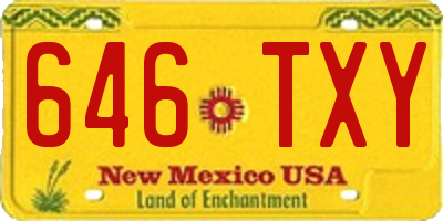 NM license plate 646TXY