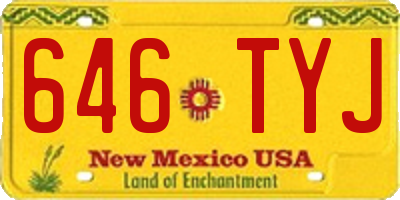NM license plate 646TYJ
