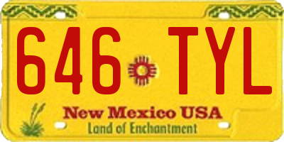 NM license plate 646TYL