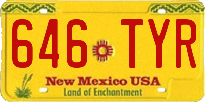 NM license plate 646TYR