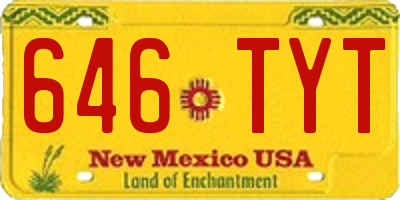 NM license plate 646TYT
