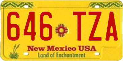 NM license plate 646TZA